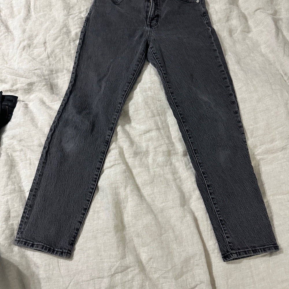 Madewell Women's perfect vintage Straight Leg Jeans - washed black